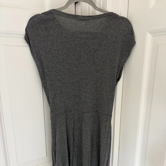 A.L.C. Ruched Gray Shirt Dress - Picture 5 of 7